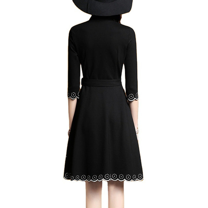 Elegant A-line dress embroidered Lune London ladies