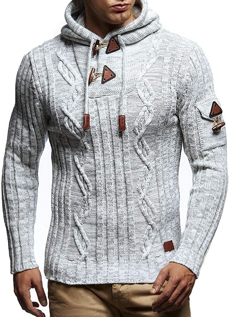 Men's knit hoodie with a high-quality structure Lune London