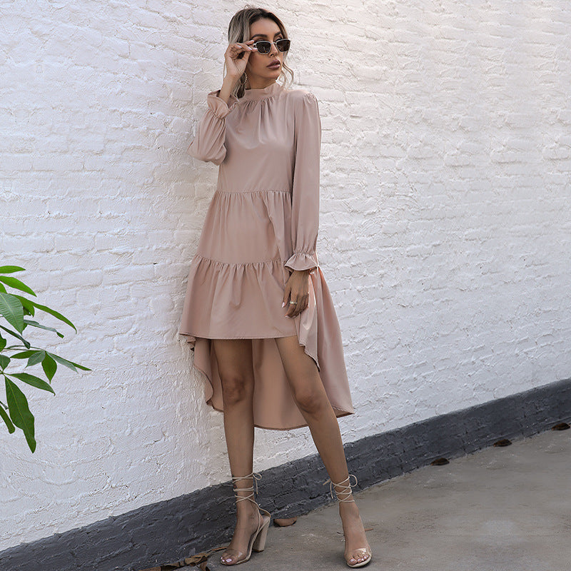 Ladies Elegant and casual mini dress with ruffles Lune London