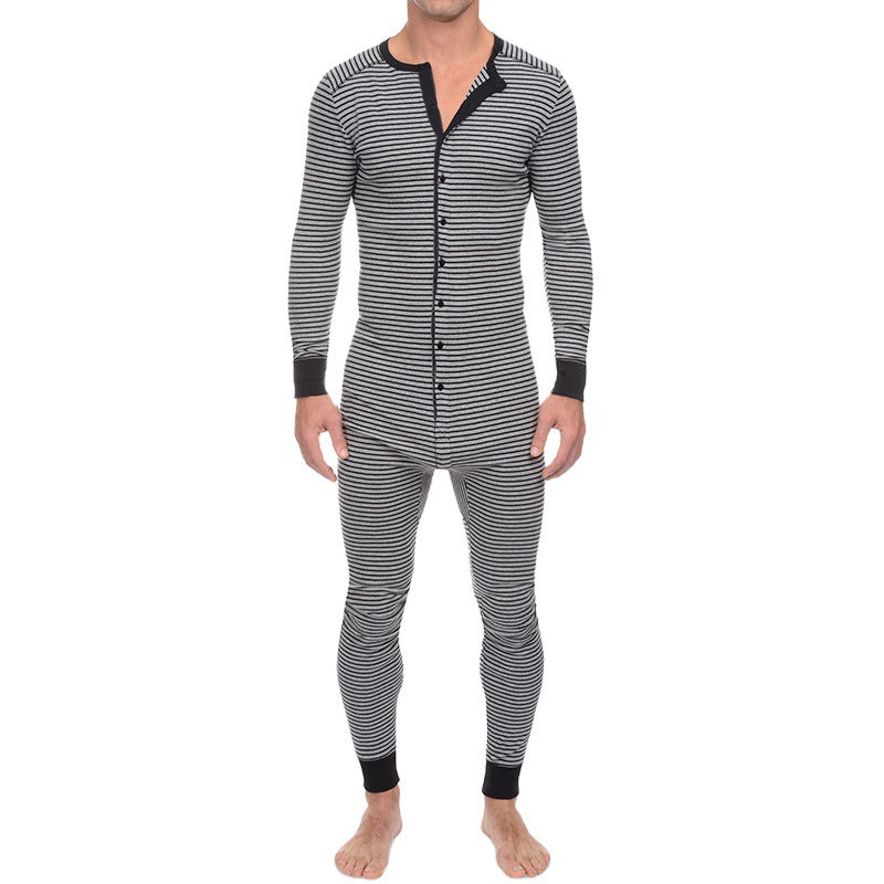 Men's long sleeve pajama set with a comfortable button design Lune London