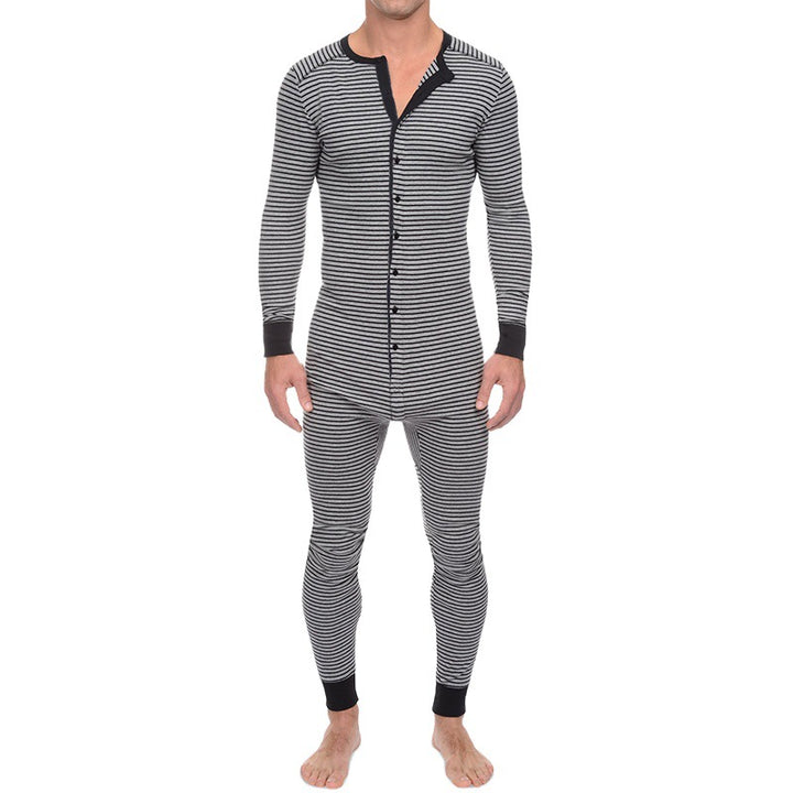 Men's long sleeve pajama set with a comfortable button design Lune London