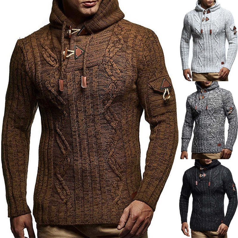 Men's knit hoodie with a high-quality structure Lune London