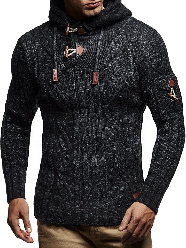Men's knit hoodie with a high-quality structure Lune London