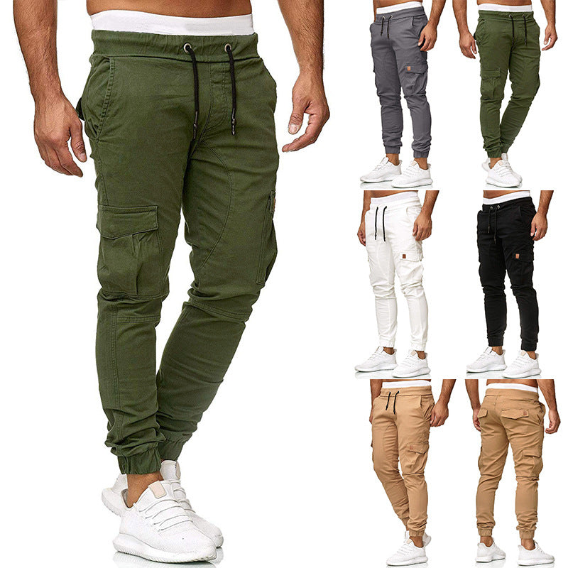 Men's cargo joggers with functional side pockets and an elastic waistband Lune London
