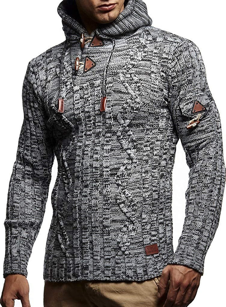 Men's knit hoodie with a high-quality structure Lune London