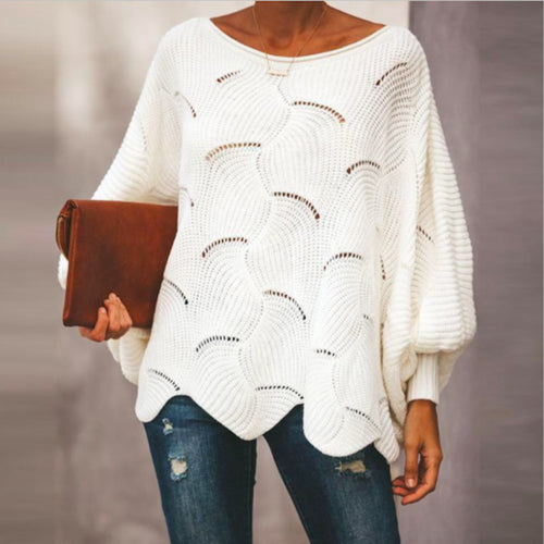 Knitted sweater for women with an airy structure and a loose fit Amarae
