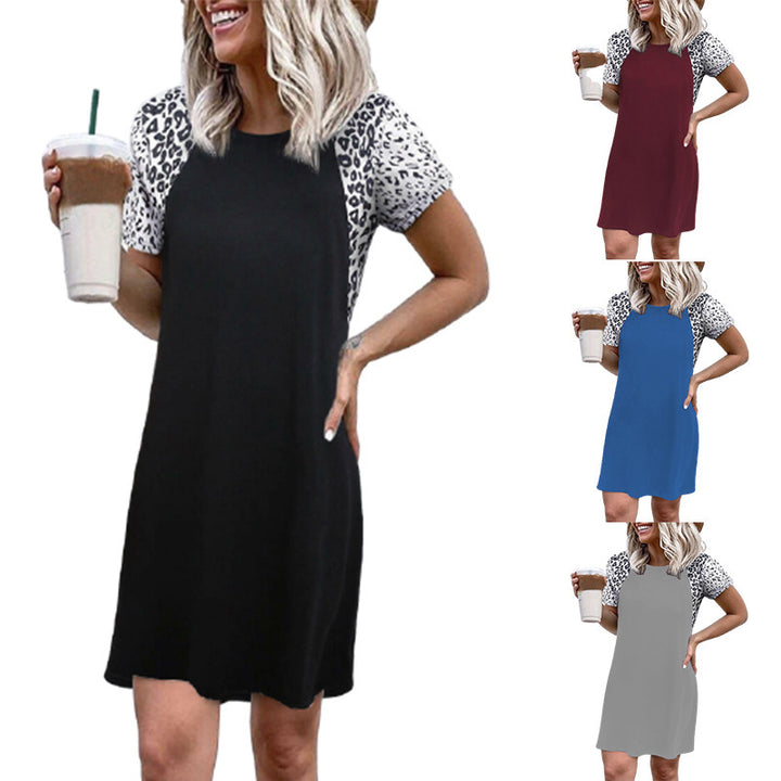 Casual dress for women with a chic animal pattern