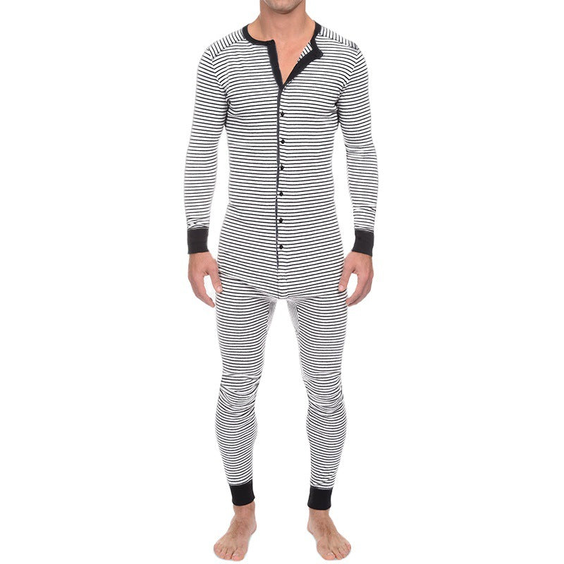Men's long sleeve pajama set with a comfortable button design Lune London