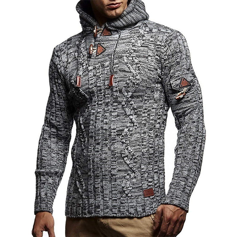 Men's knit hoodie with a high-quality structure Lune London