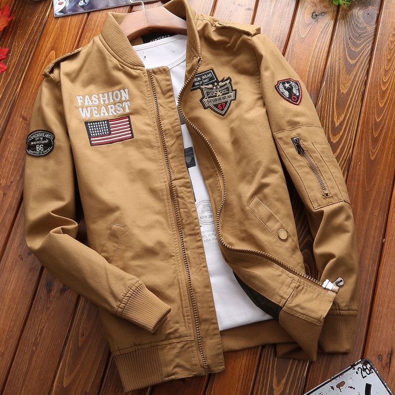 Trendy men's bomber jacket with unique embroideries Lune London