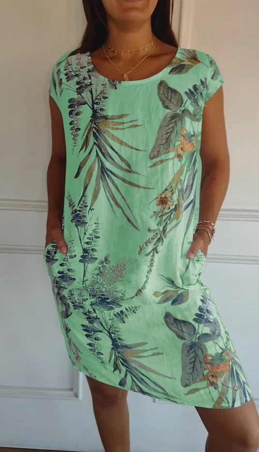 Lune London | Women Printed Cotton and Linen Dress