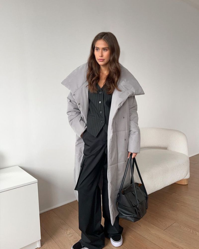 Amarae | Long Puffer Jacket with Belt