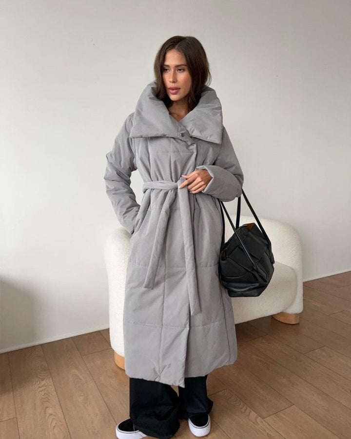 Amarae | Long Puffer Jacket with Belt