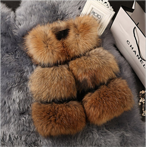Ladies Noble faux fur vest with a trendy volume and a luxury chic finish