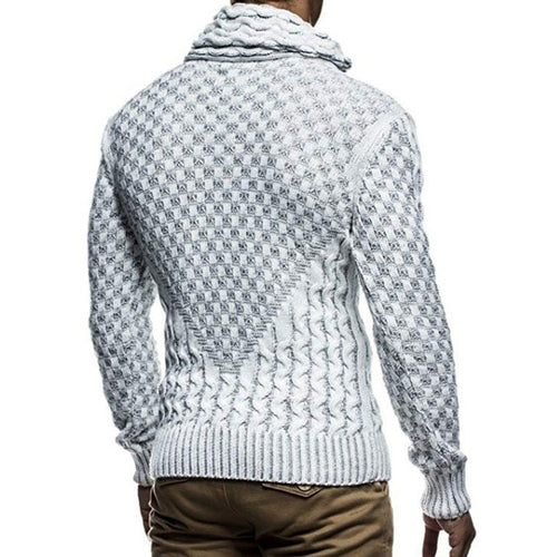 Chic Und Stil | Mens Turtleneck Sweater with Closure
