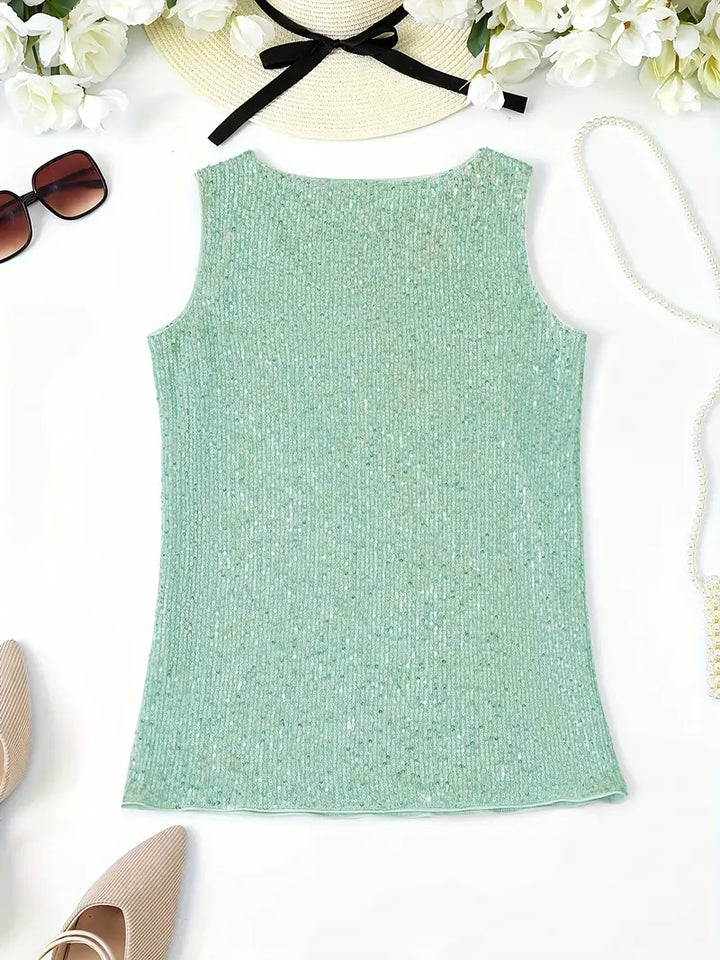 Lune London | Sleeveless Top with Sequins