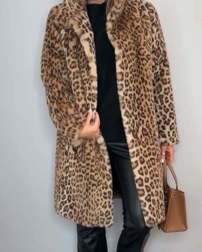 Amarae | Leopard Long Soft Jacket
