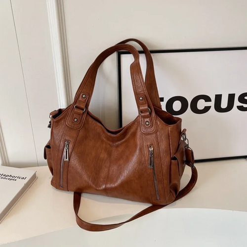 Amarae | Stylish Leather Handbag with Zipper