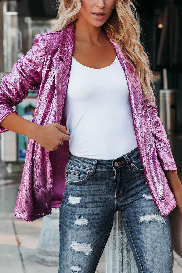 Lune London | Blazer with lapels and sequins