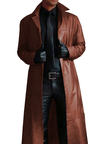 Amarae | Long Leather Coat for Men