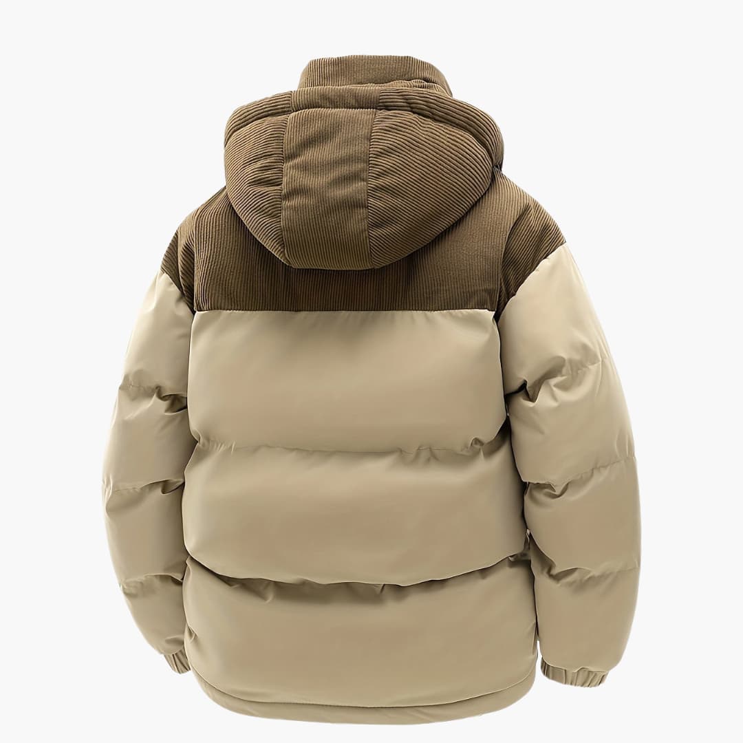Lune London | Casual Hooded Jacket with Puffer and Color Block Design