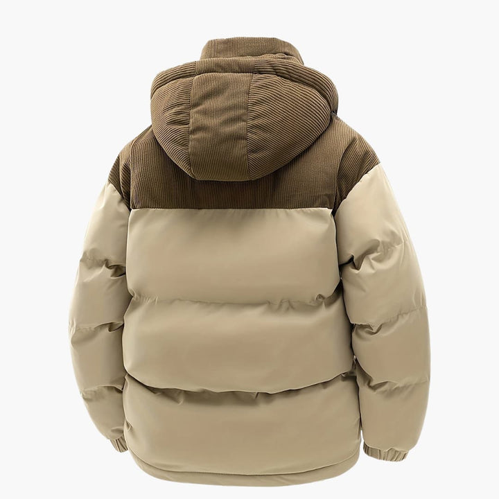 Lune London | Casual Hooded Jacket with Puffer and Color Block Design