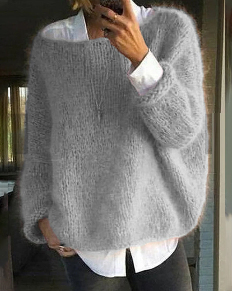 Lune London | Pullover with Color Detail At The Neck