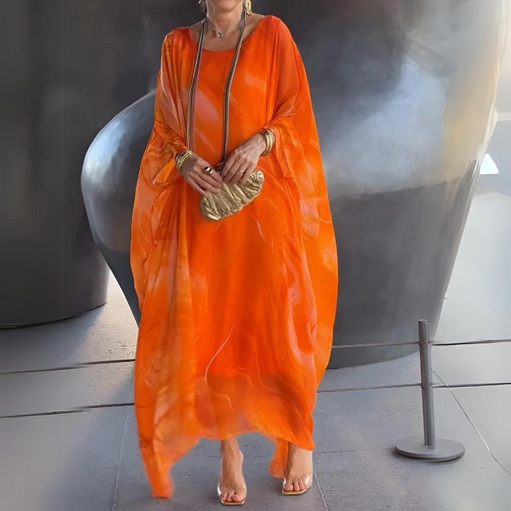 Lune London | Kaftan Dress Flowing Light Fabric Elegant Loose Fit Wide Sleeves