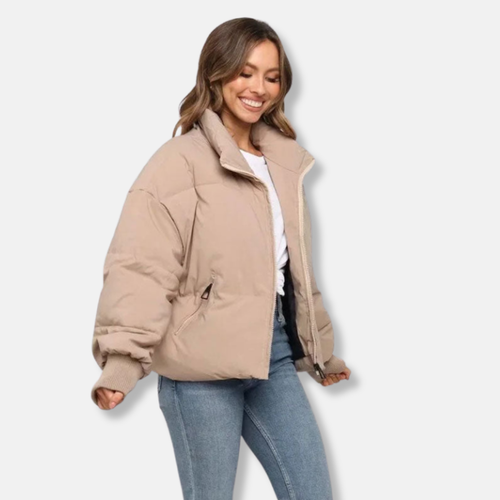 Amarae | Puffer Jacket - Thermal Insulation - Shorter Length - Stand Collar - Ribbed Cuffs