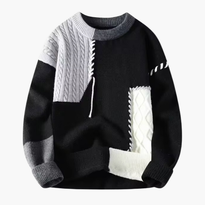 Lune London | Patchwork sweater with modern design - Perfect for autumn and winter