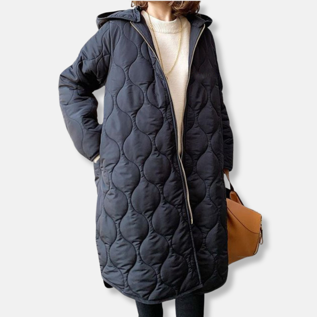 Amarae | Jacket - Quilted Long Model - Oversized Fit - Hood and Zipper