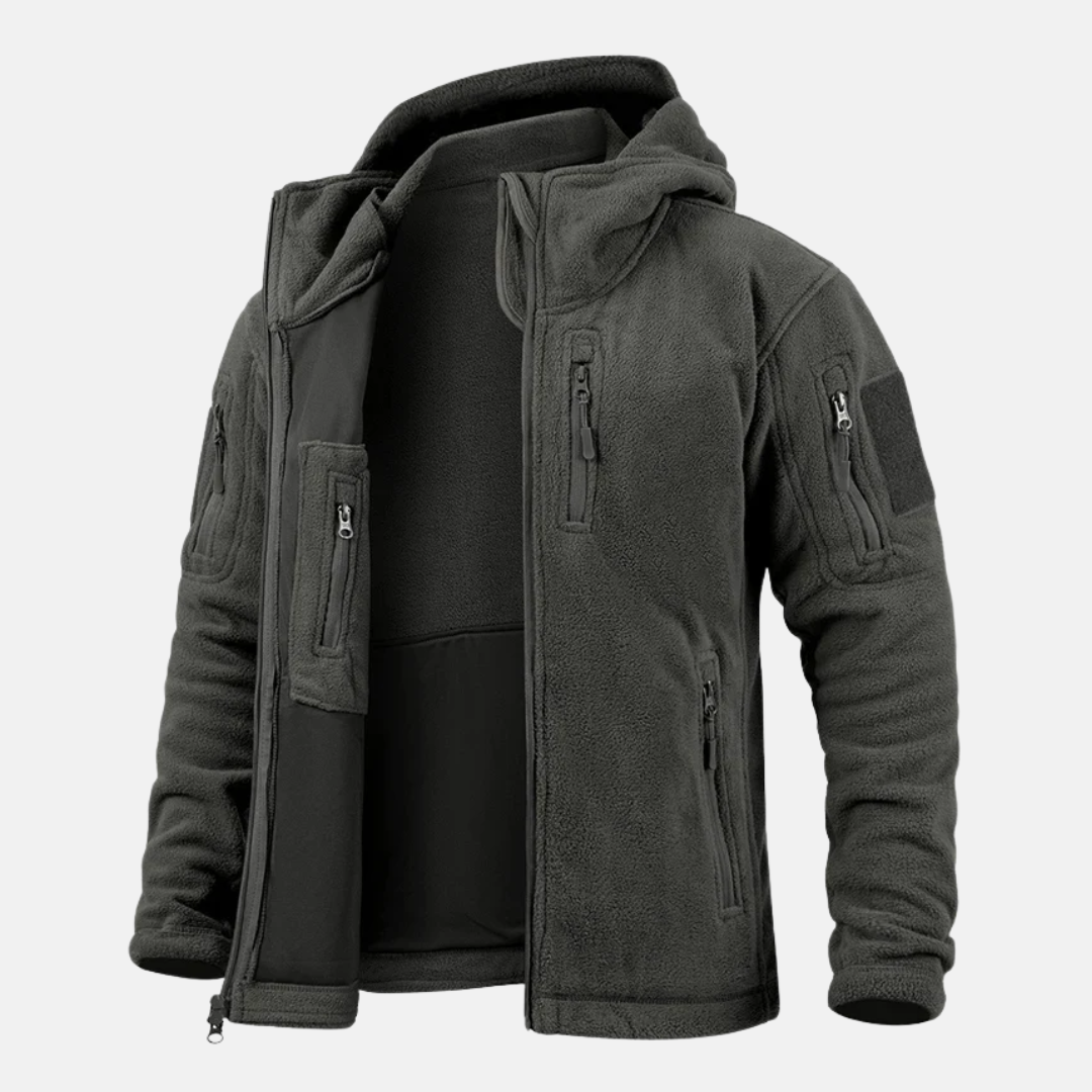 Lune London | Tactical Fleece Jacket - Casual Regular Fit Hip-Length Jacket