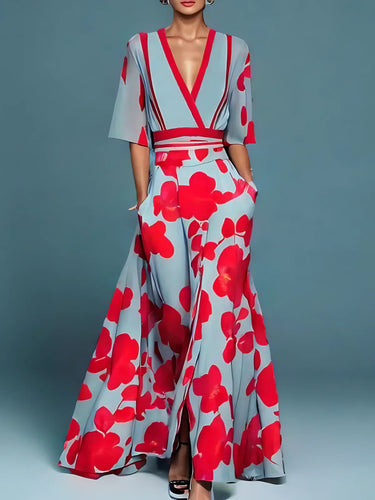 Amarae | Elegant dress with floral pattern
