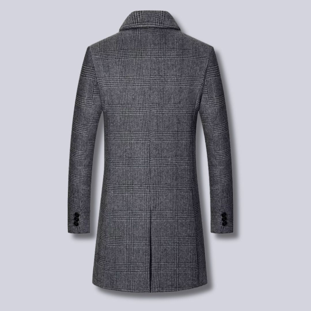 Amarae | Checked Wool Trench Coat