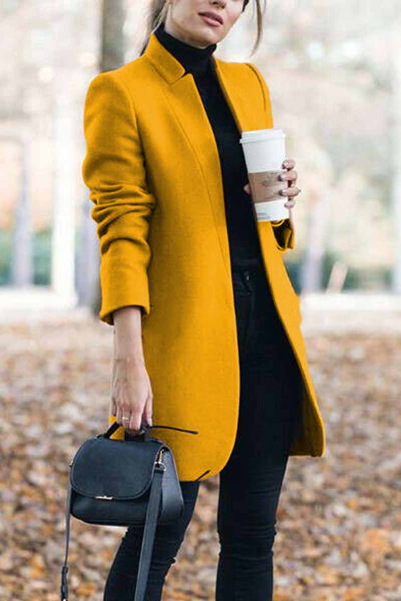Chic Und Stil | Elegant Coat with Stand-Up Collar