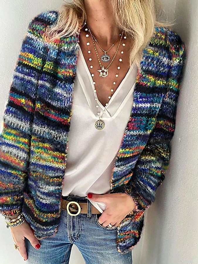 Lune London | Colorful Striped Cardigan for Women