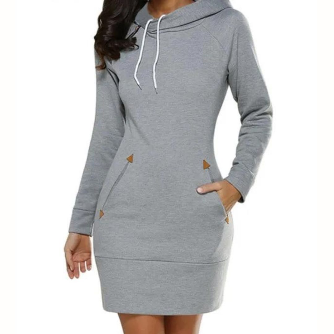 Amarae | Casual hoodie sweat dress with pockets