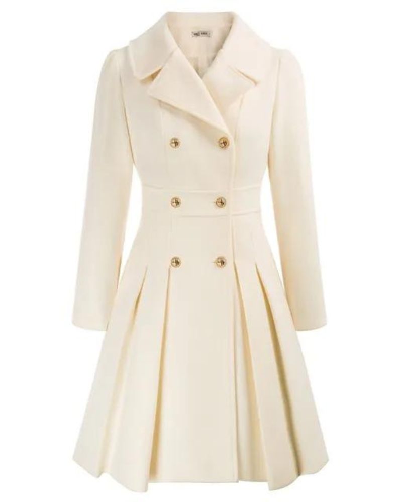 Lune London | Elegant Pleated Wool Coat