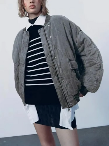 Amarae | Cotton Jacket with Round Collar