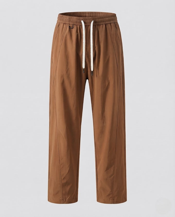 Men's Wide Outdoor Leisure Pants with Drawstring Waist and Straight Leg Amarae