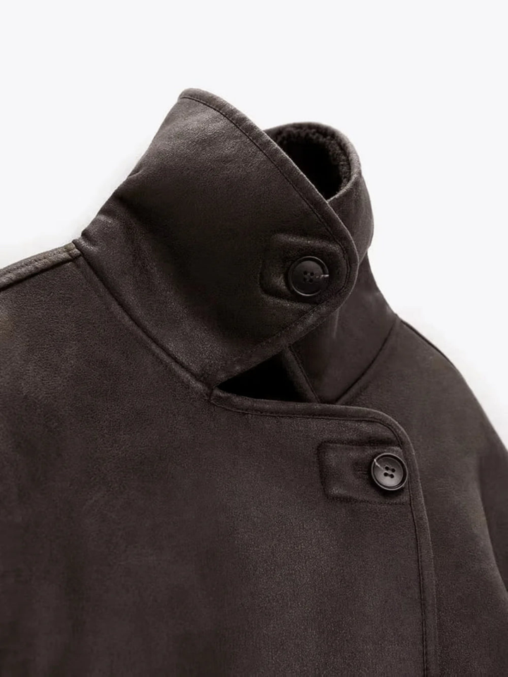 Amarae | Faux leather Warm Jacket