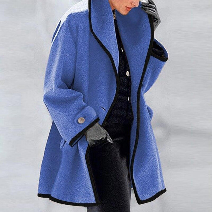 Amarae | Coat - Wool blend - Oversized fit - Draped collar - Long style