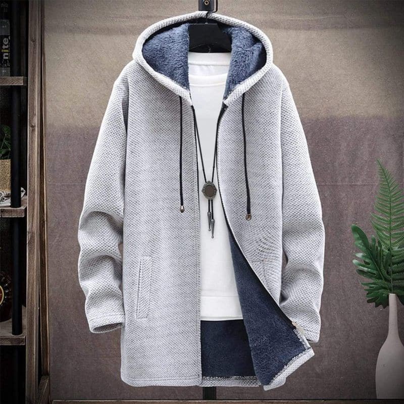 Amarae | Jacket - Wool Blend - Drawstring Hood - Lined and Warm - Zipper & Side Pockets