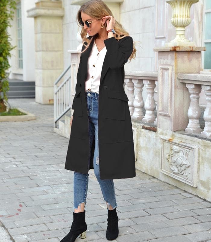 Lune London | Coat - Wool blend - Double-breasted - Knee length - Elegant tailored fit