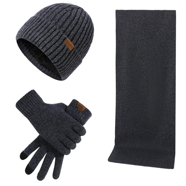 Amarae | Casual Winter Set with Beanie Scarf and Gloves for Men
