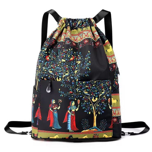 Chic und Stil | Foldable Backpack Large Waterproof Backpack for Folding with Drawstring