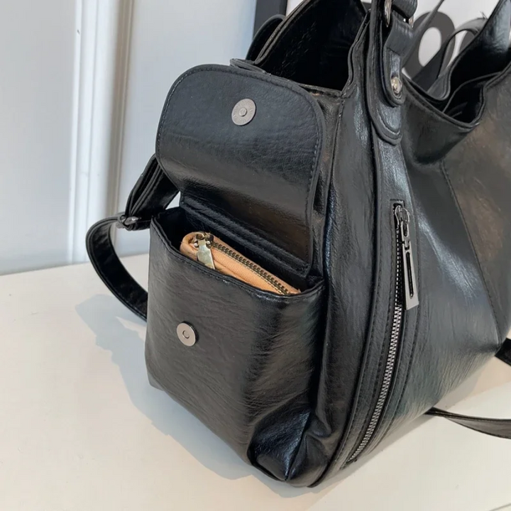 Lune London | Stylish Leather Handbag with Zipper