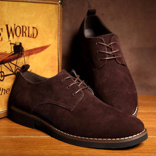 Men's Suede Classic Lace-Up Shoes Amarae