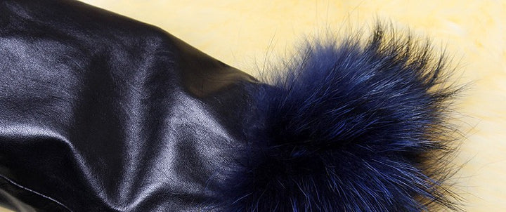 Ladies Elegant Faux Fur Jacket with Fitted Cut and Refined Details Lune London