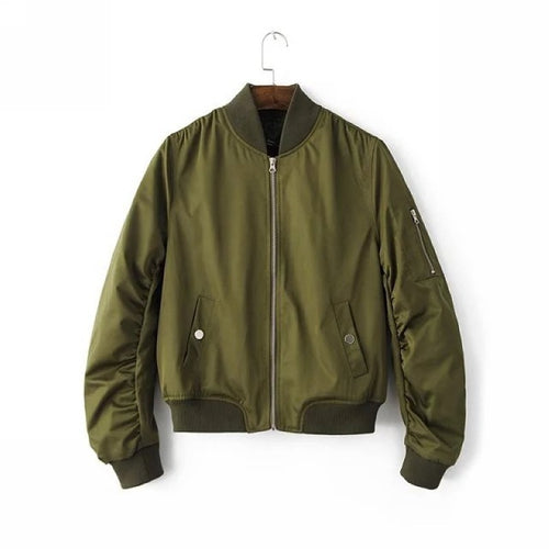 Casual bomber jacket for women with zipper closure and practical pockets Amarae